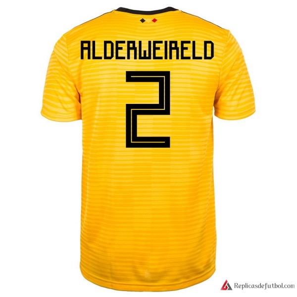 Camiseta Seleccion Belgica Segunda equipación Alderweireld 2018 Amarillo
